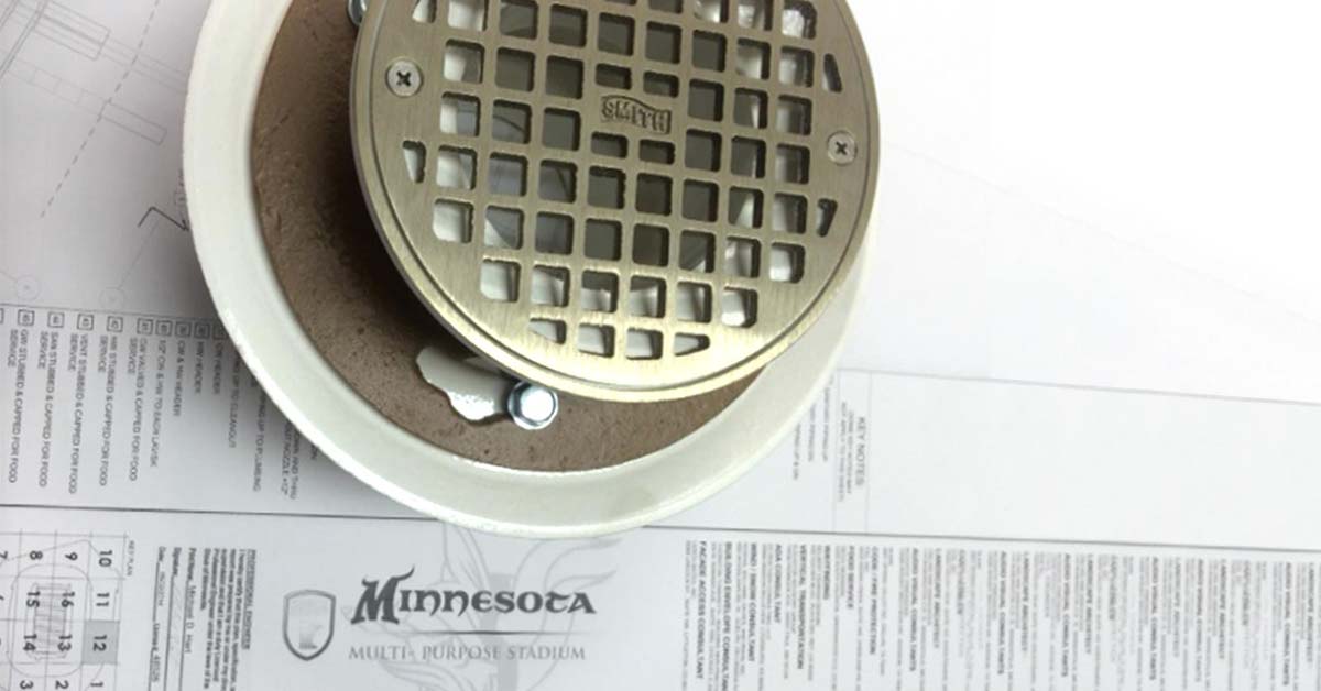 Sani-Ceptor® Sanitary Floor Drain for Vikings Stadium