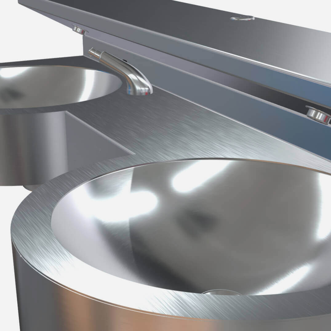 Option: Integral Shelf on Stainless Steel Deck