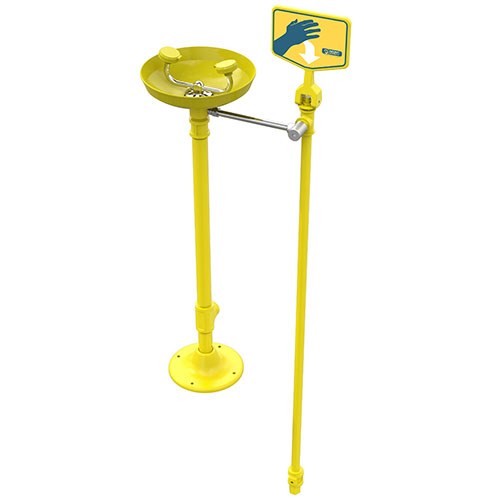 Frost-Proof Bury, Plastic Bowl, Pedestal Mount Eye-Face Wash Station