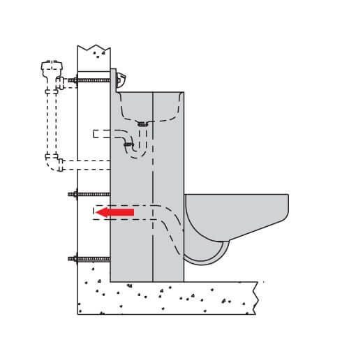 Option: On-Floor, Wall Outlet Comby