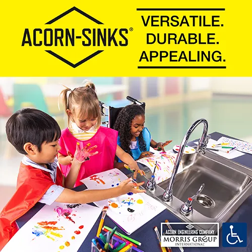 Acorn-Sinks Offers Classroom Sinks for School Applications