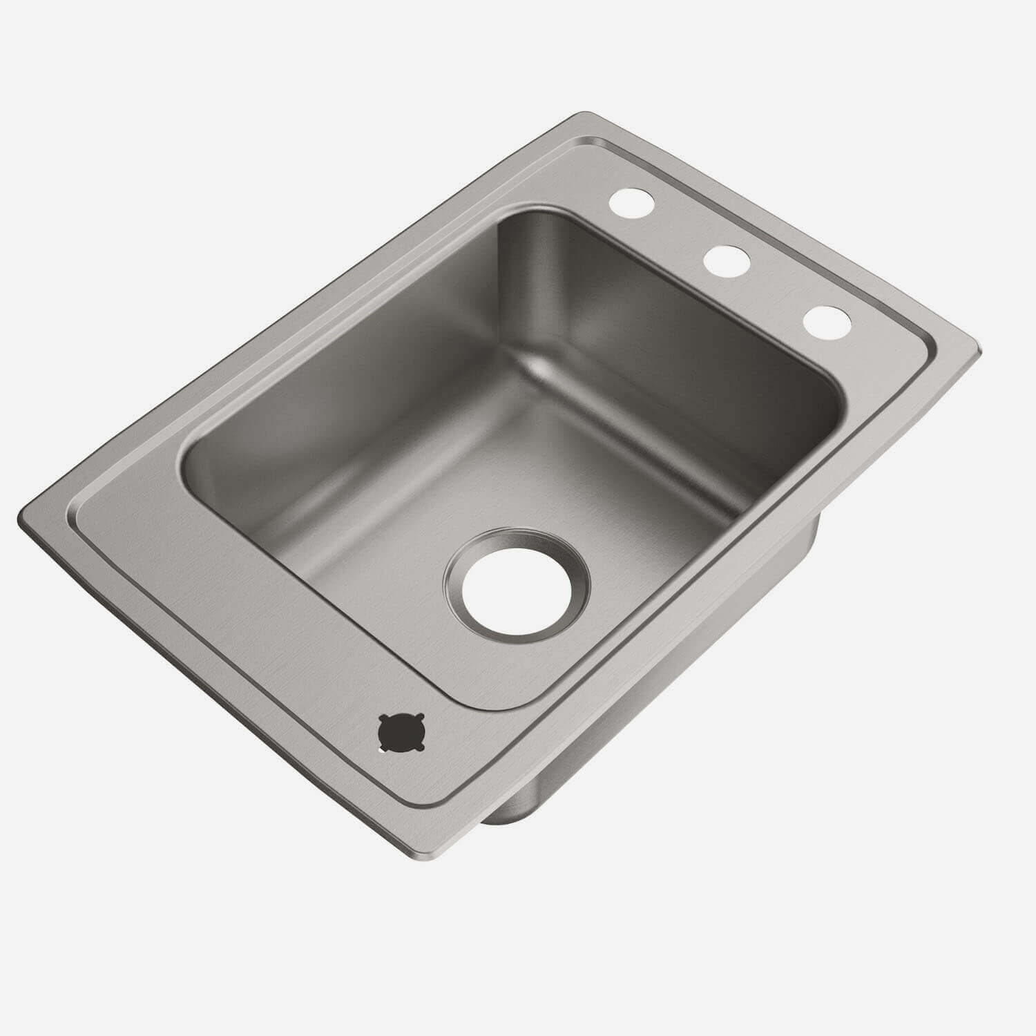 Option: Acorn-Sinks® Three Faucet Punchings (R) & Drinking Bubbler Punching (L) for Classroom Sink