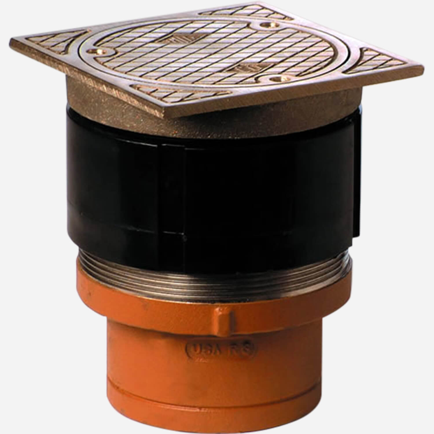 Finished Floor Cleanouts with Square Nickel Bronze Tops