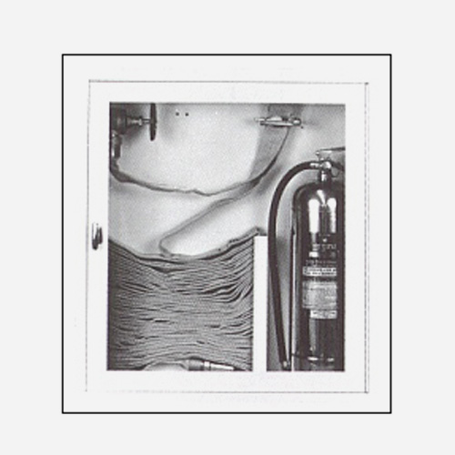 Fire Cabinet for Rack with Stacking 100 Ft Fire Hose, Extinguisher, Fire Dept Valve [31 H x 28 W inches]