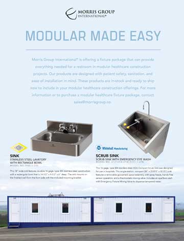 Plumbing Fixtures for Modular Healthcare Buildings