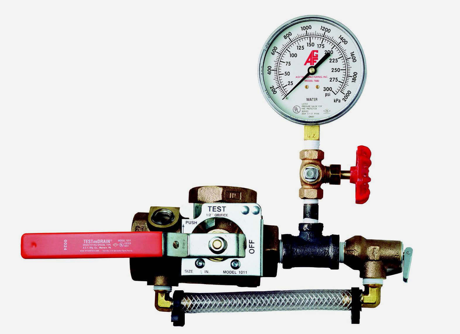 Test and Drain Valve With Pressure Relief and Gauge