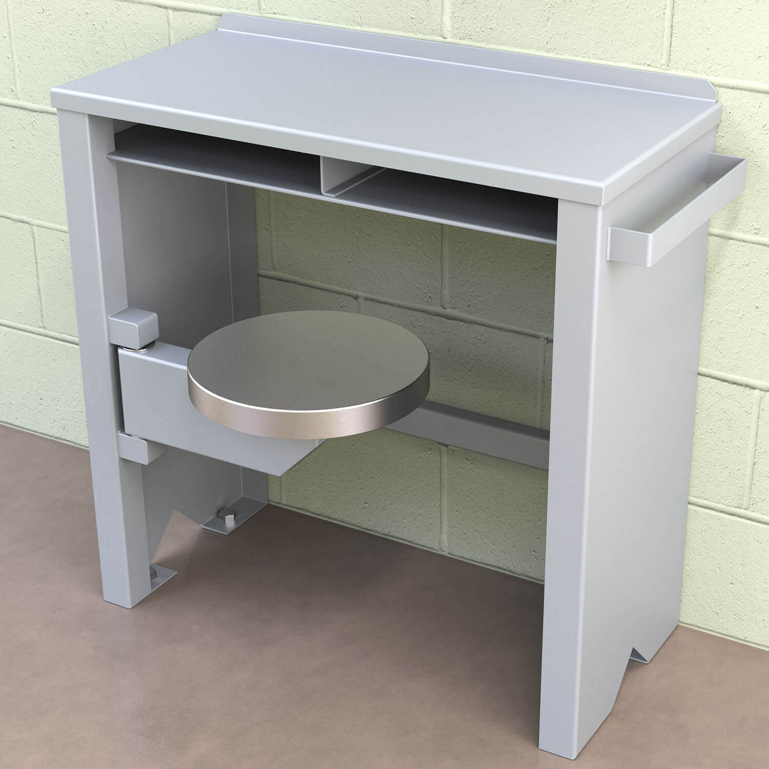 Detention Desk with Swivel Stool