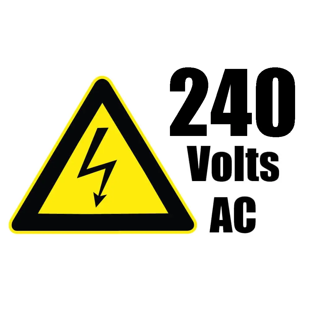 Option: 240 Volt, 60 Hertz, Electrical
