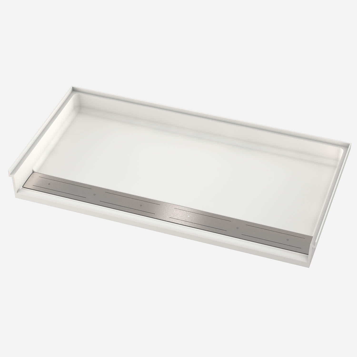 BestCare® Ligature-Resistant ADA Roll-In Shower Base with Front or Rear Trench Drain