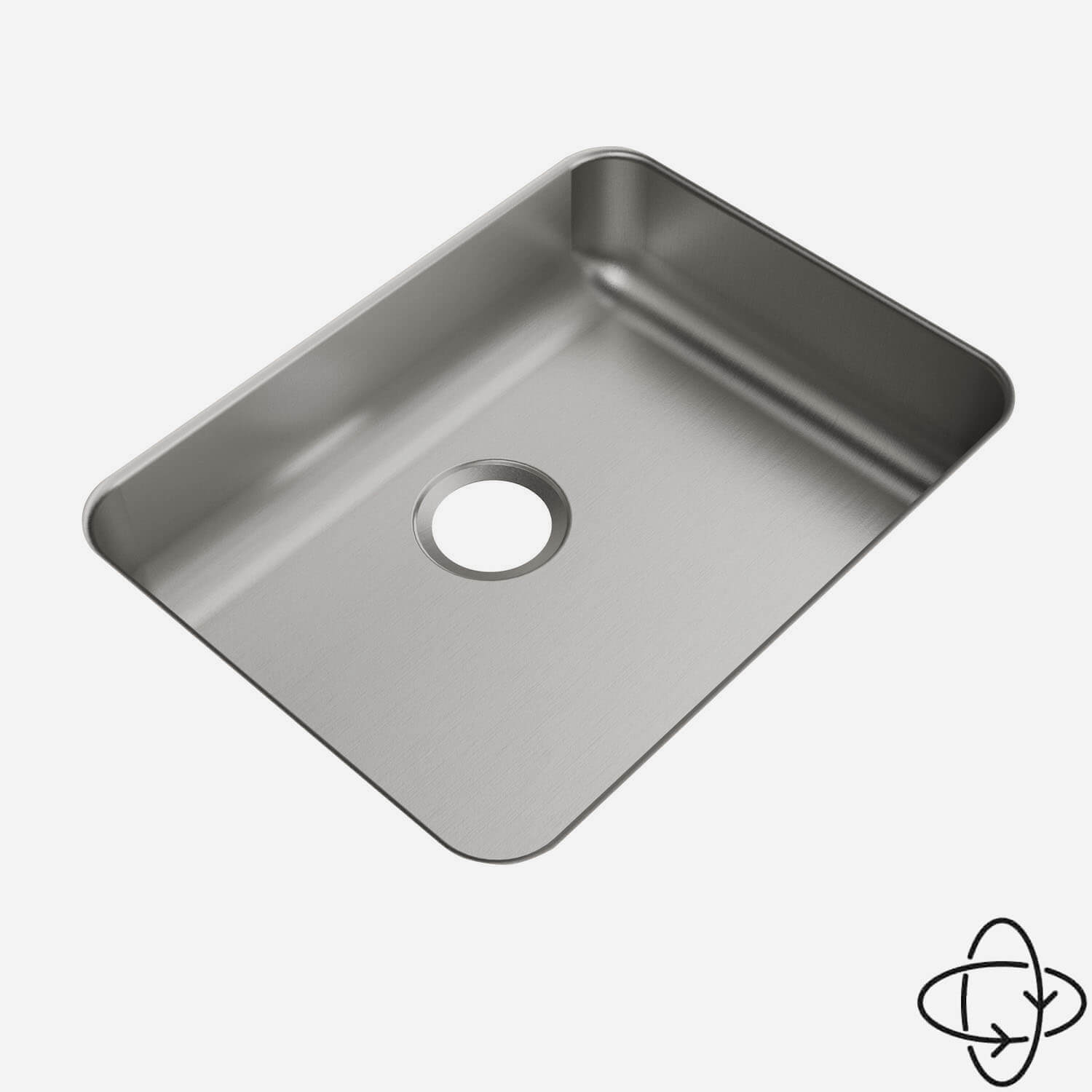 Acorn-Sinks® Stainless Steel ADA Undermount Sink,  21" x 16"