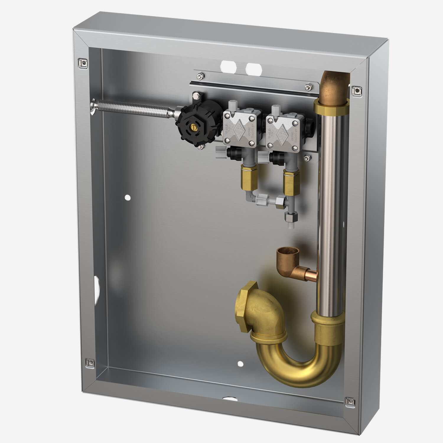 Option: Above Ground, Freeze-Resistant Valve, Two-Bubbler Drinking Fountains