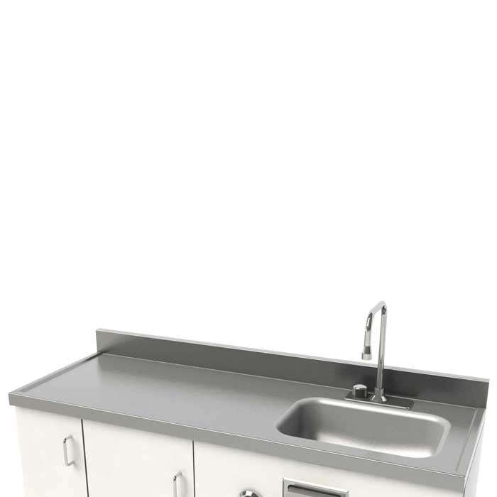 Stainless Steel Countertop with Integral Lavy Bowl