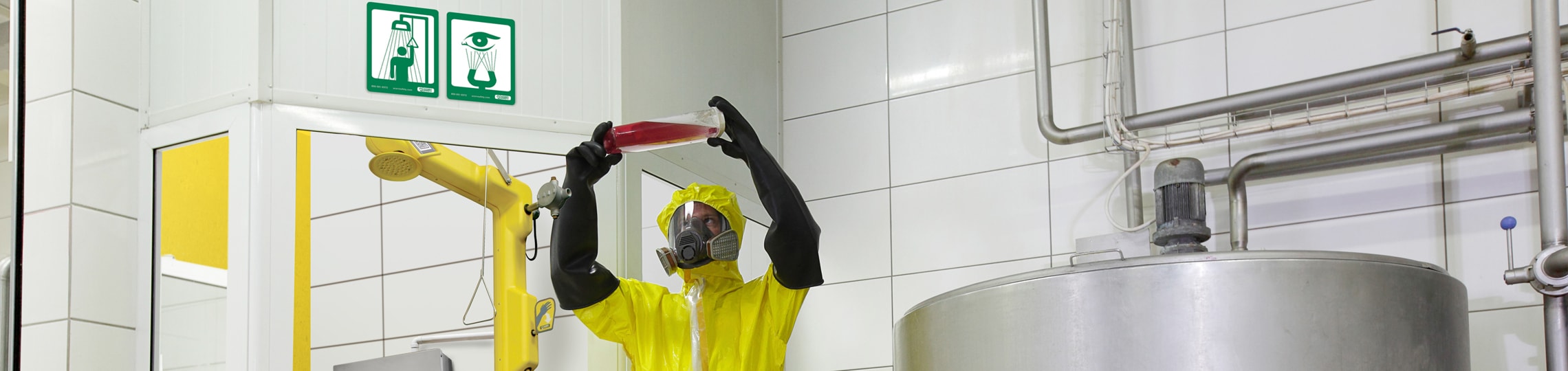 Safety Shower With Eyewash