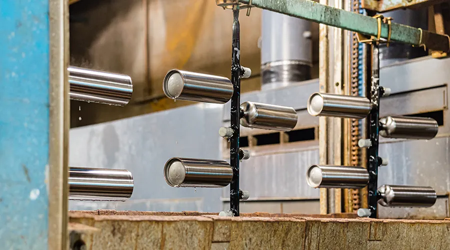 Chrome plating close-up