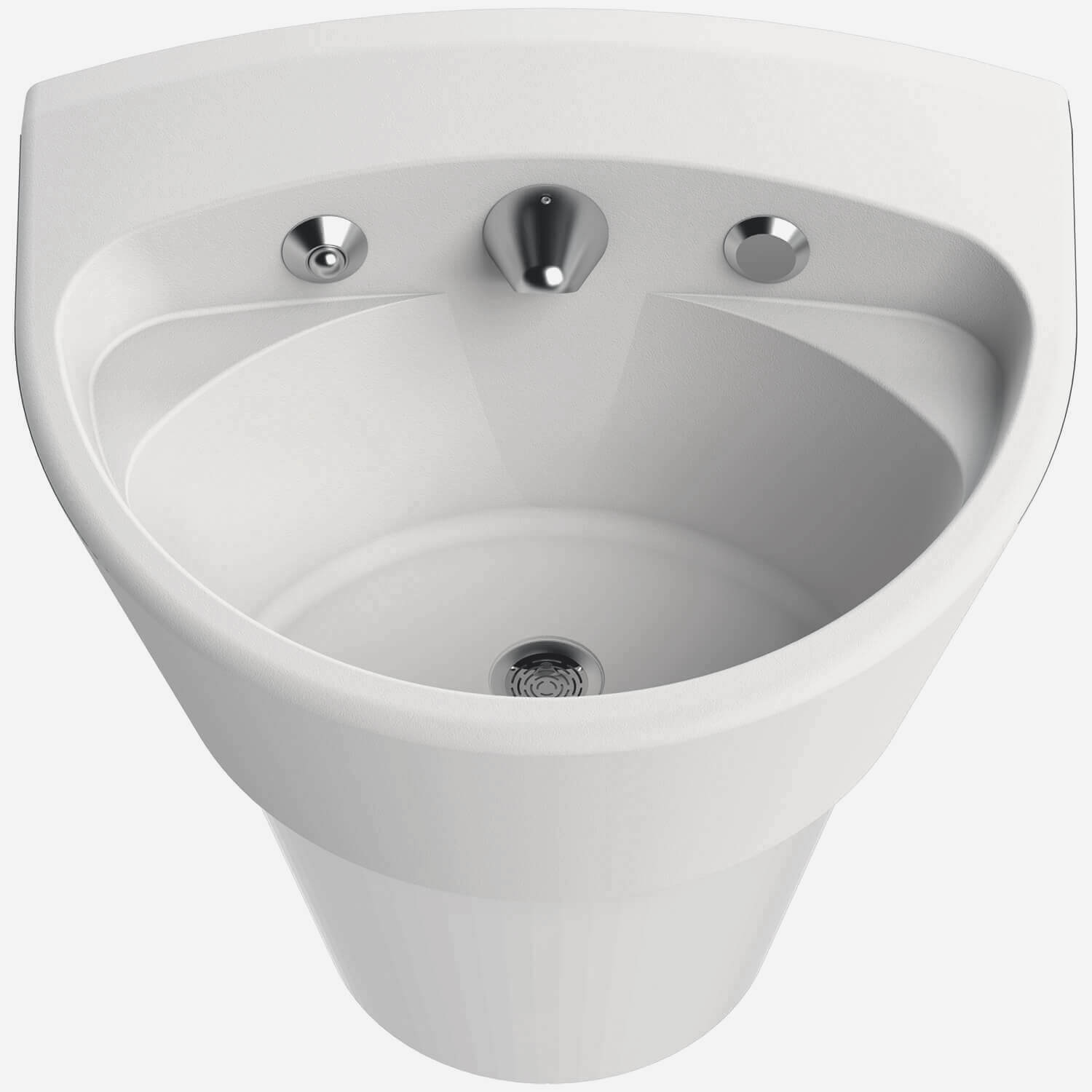 BestCare® Ligature-Resistant Corterra® Solid Surface Compact Basin