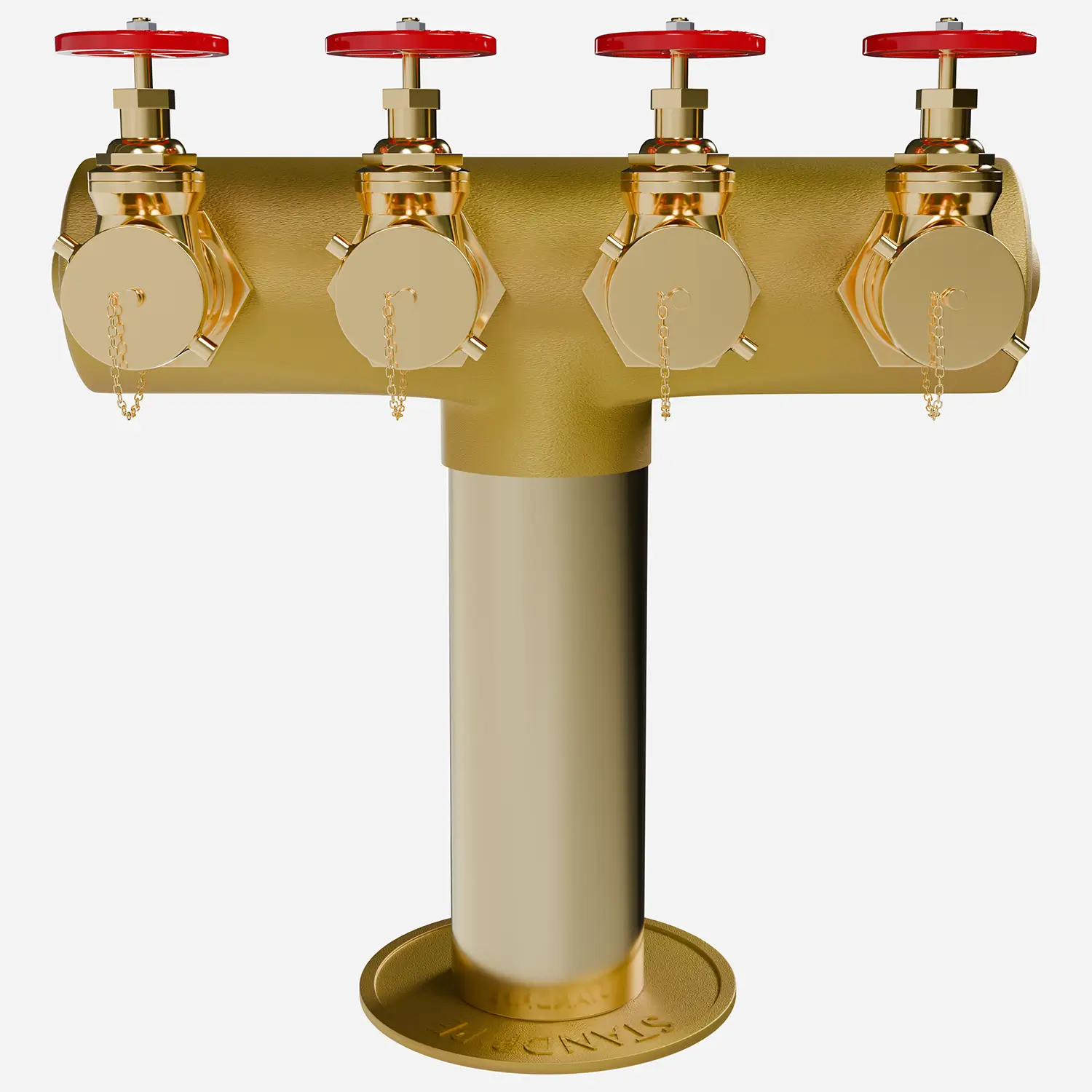 Four-Way Free-Standing Fire Pump Test Connections