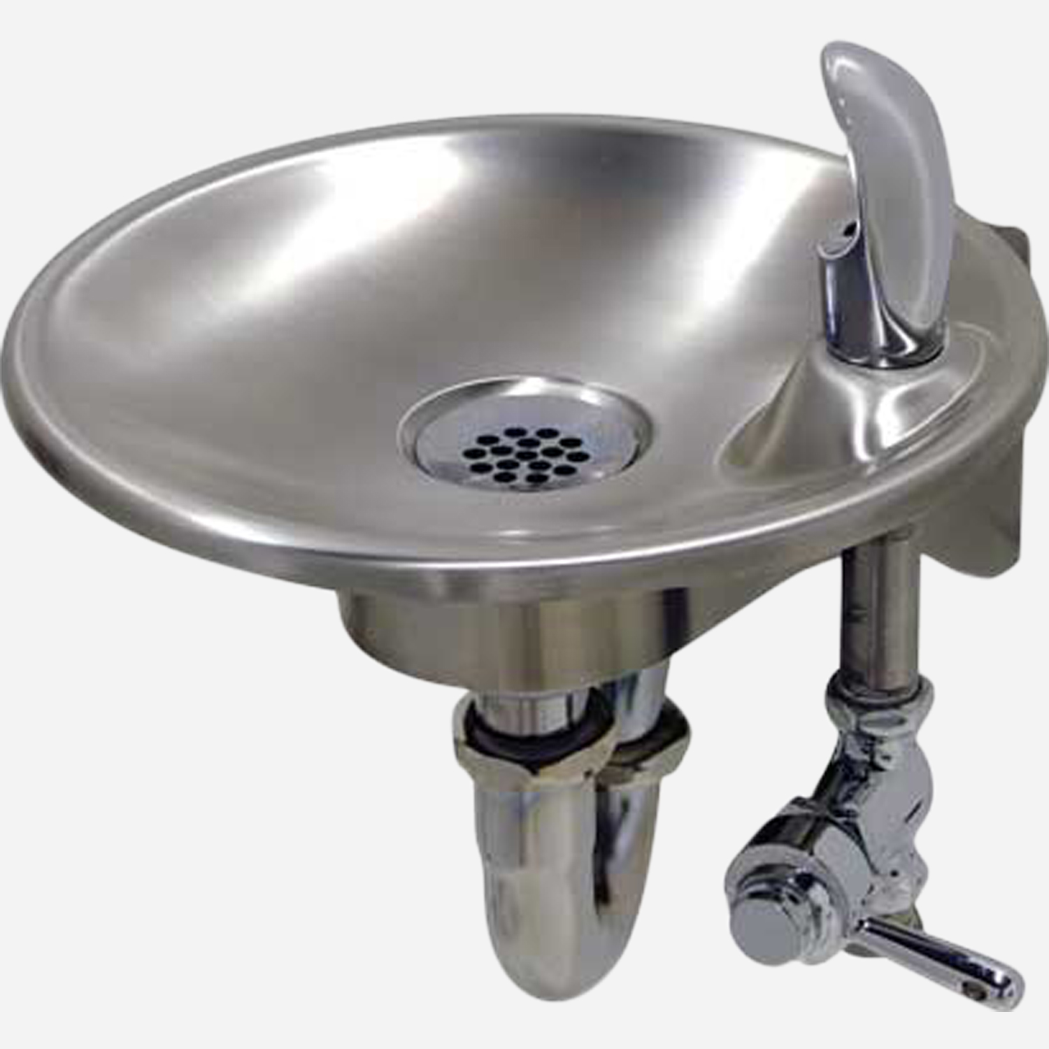 Lever-Operated Valve Wall Mounted Outdoor Drinking Fountain