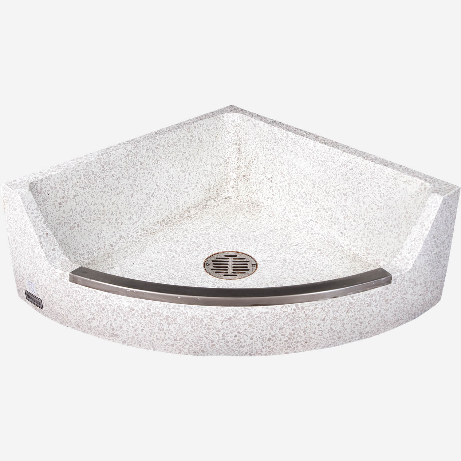 28" x 28" x 12" Height (1/4 Circle) Corner Terrazzo Mop Sink