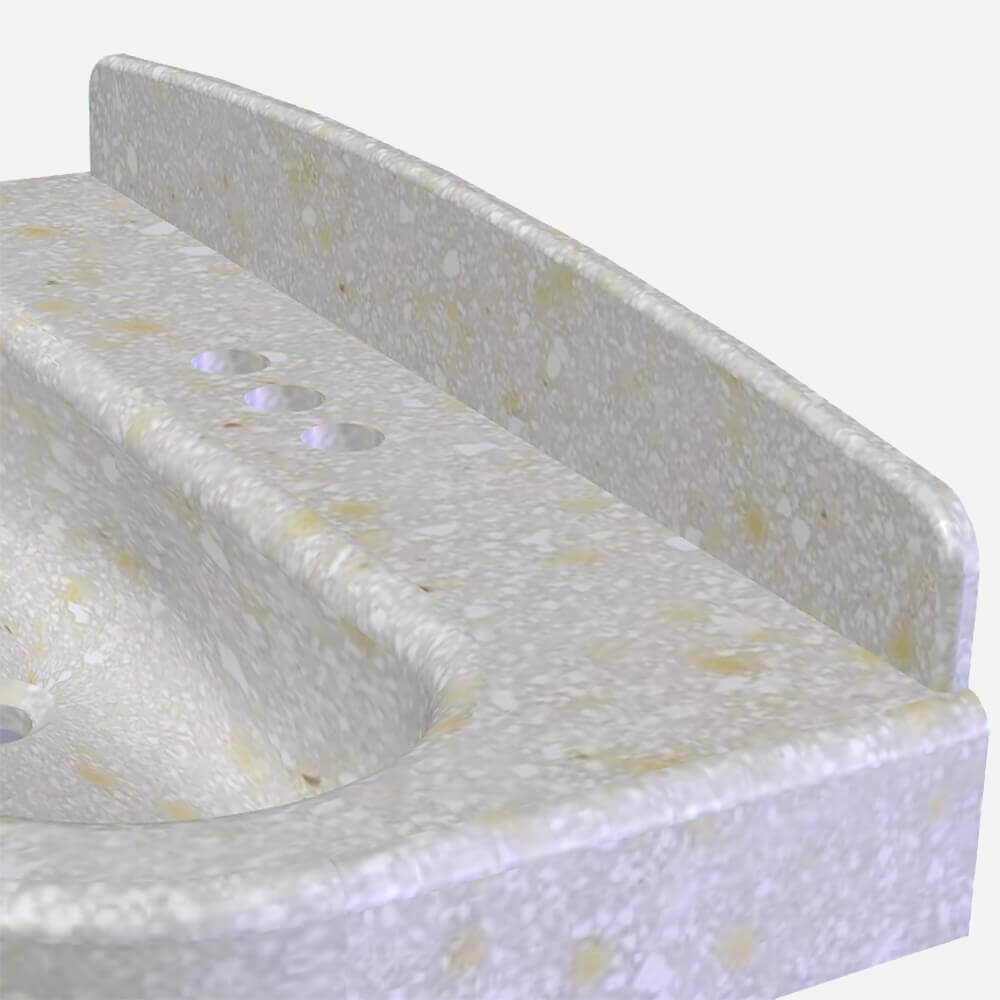 Accessory: Corterra® Solid Surface Backsplash for ELSC Series Basins