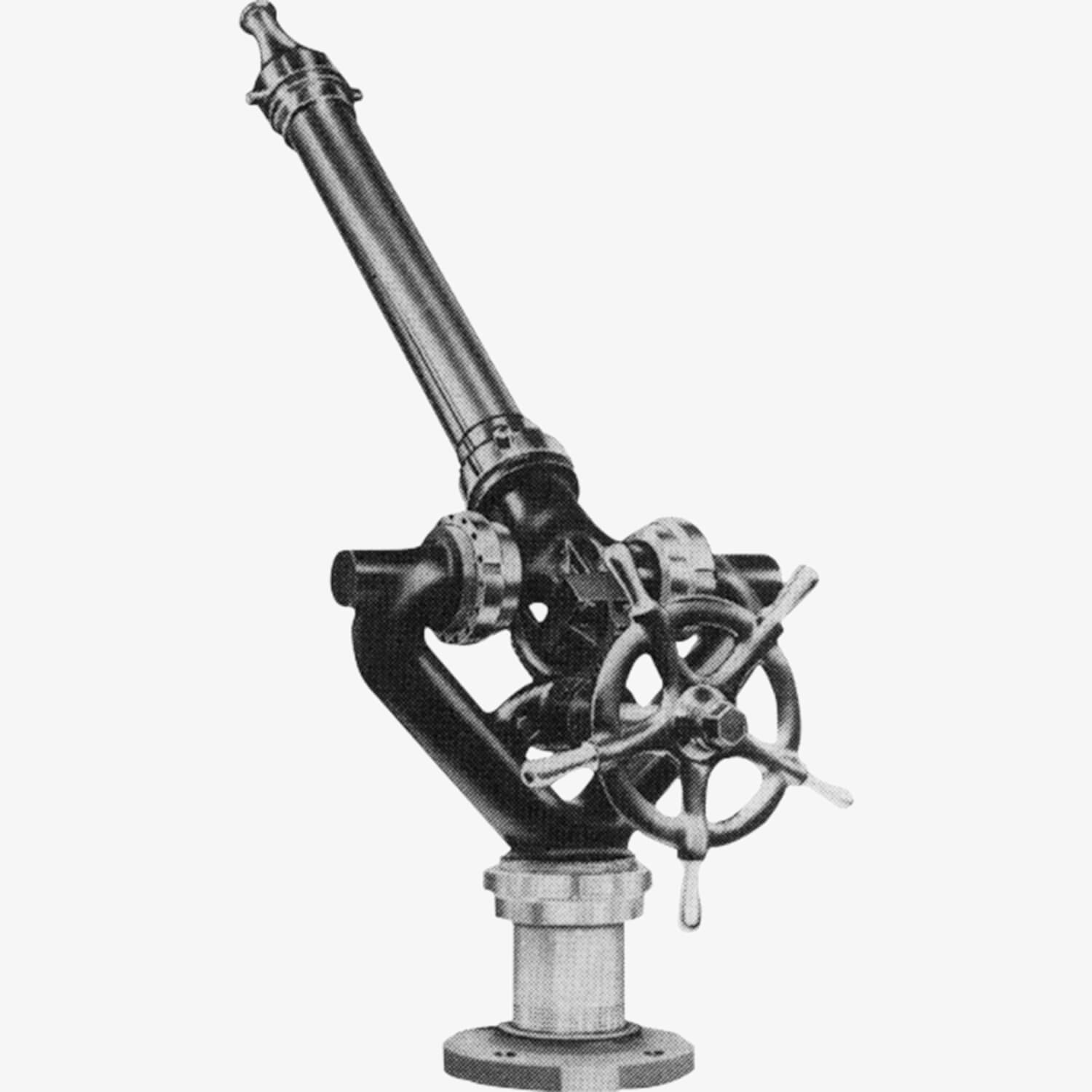 Gear-Operated Double-Waterway Fire Monitor