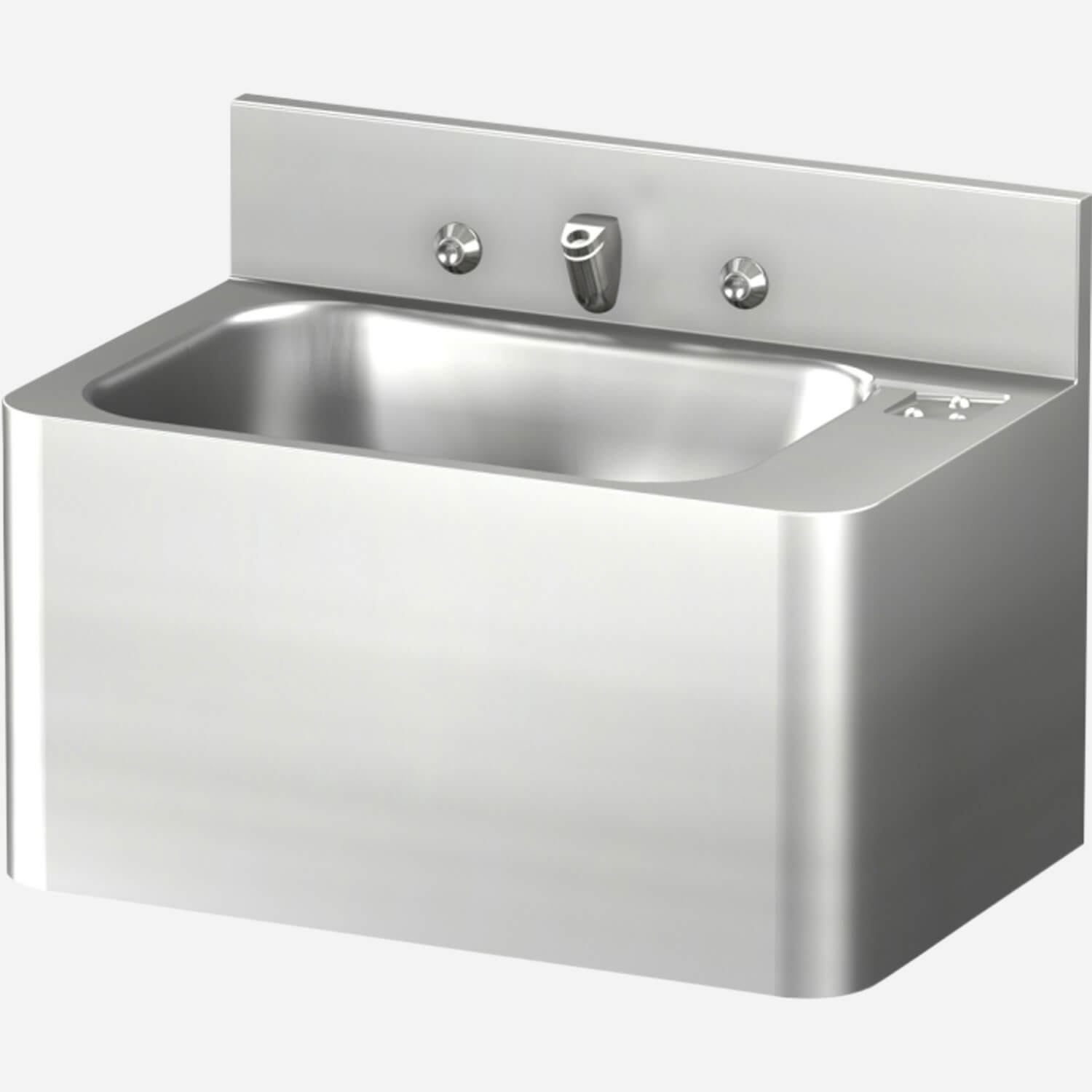 Rear Mount, 20" Stainless Steel Security Lavatory with Rectangular Bowl