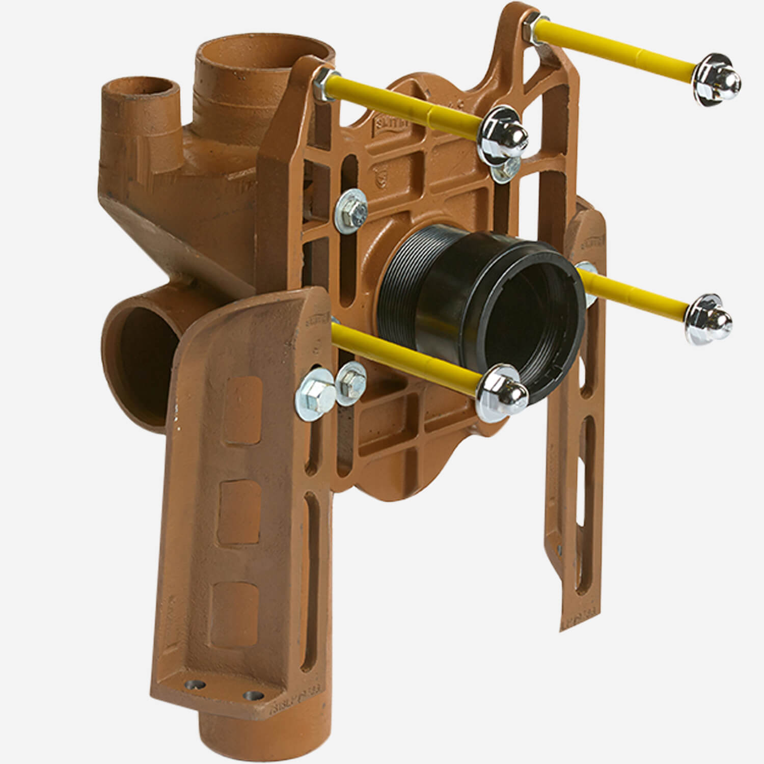 Vertical Fittings with Two Side Inlets, Deep Rough-In Type