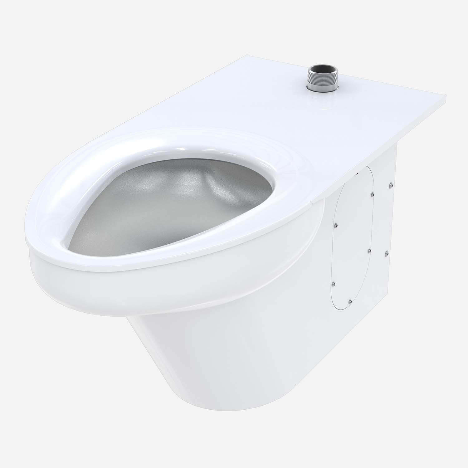 Stainless Steel Ligature Resistant Toilet in Powder Coated in White
