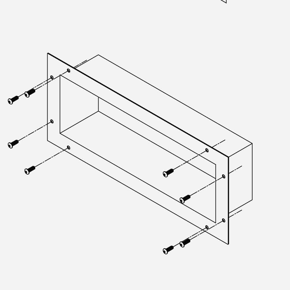 16-inch recessed with flat flange