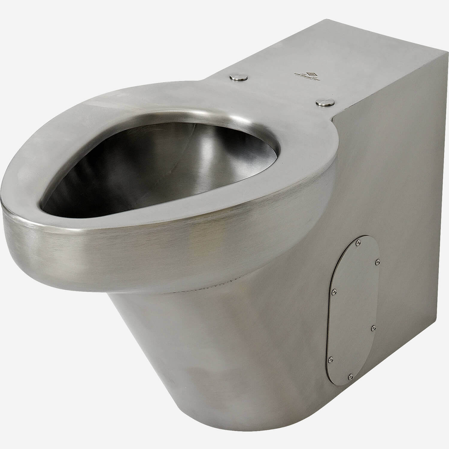 Stainless Steel Replacement for Most On-Floor, Floor Waste, Siphon Jet Commercial Vitreous China Toilet, Front Mount