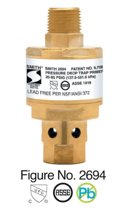 Pressure-Drop Trap Primer Valve
