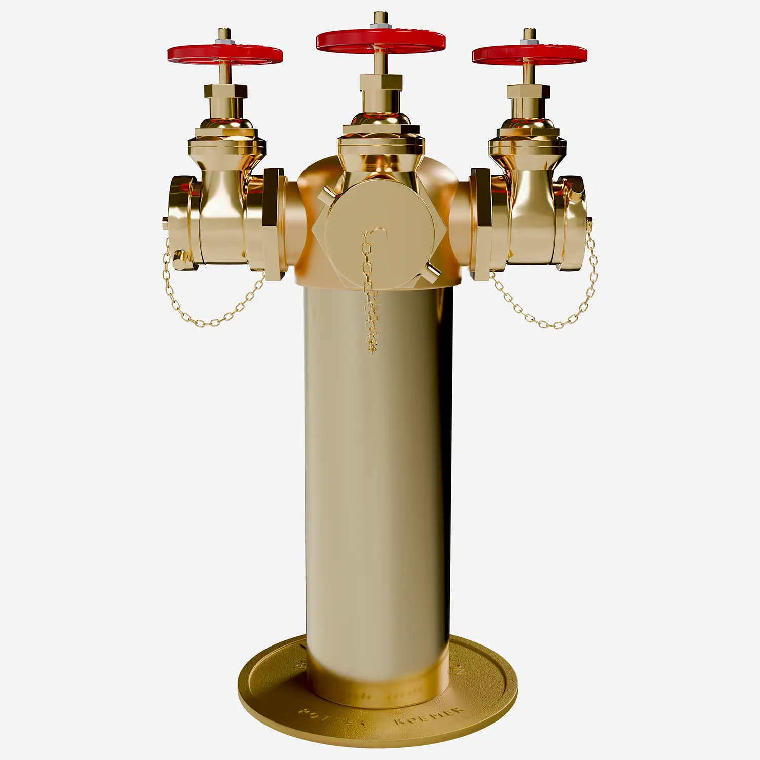Three-Way Free-Standing Fire Pump Test Connections