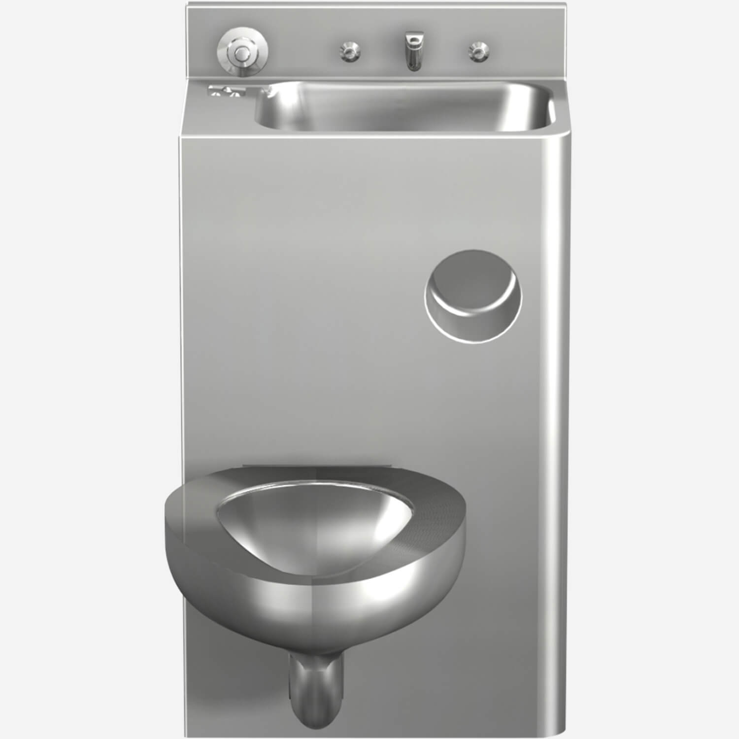 Rear Mount, 20 Inch Comby with Toilet and Rectangular Lavatory Bowl