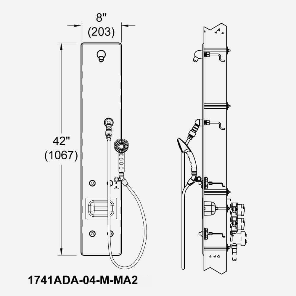 1741ADA-04-M-MA2-D Hot & Cold Pneumatic Push Button Air-Control® Valve