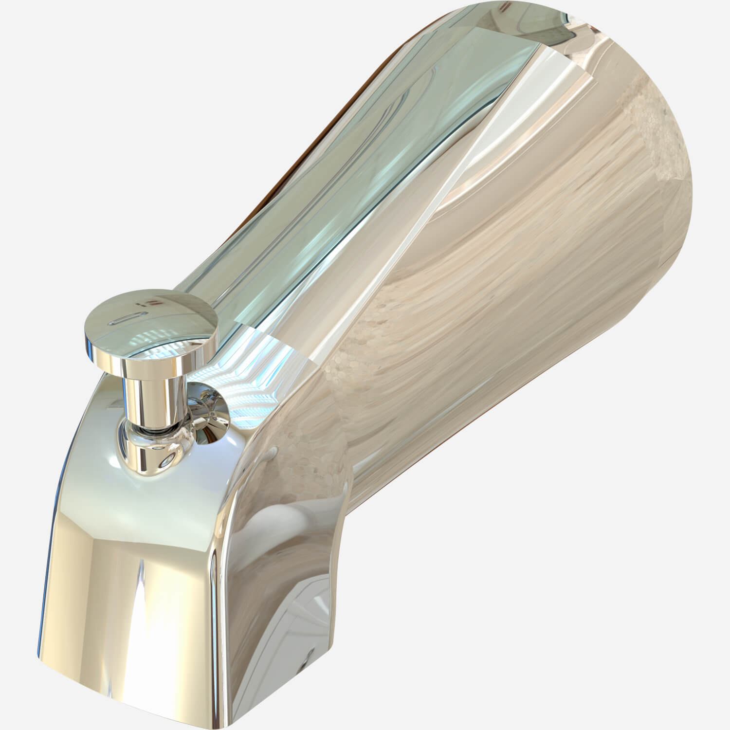 Accessory: Tub Spout, Chrome-Plated Zinc with Diverter, 1/2" Slip Fit Connection