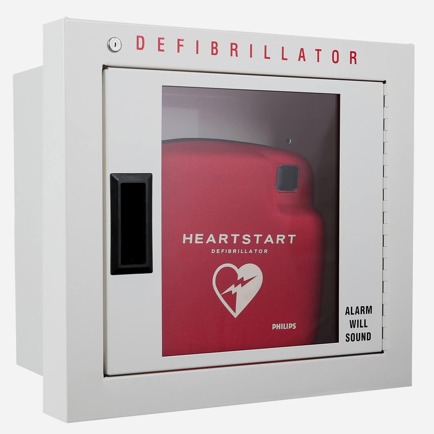 Semi-Recessed Automated External Defibrillator Cabinet