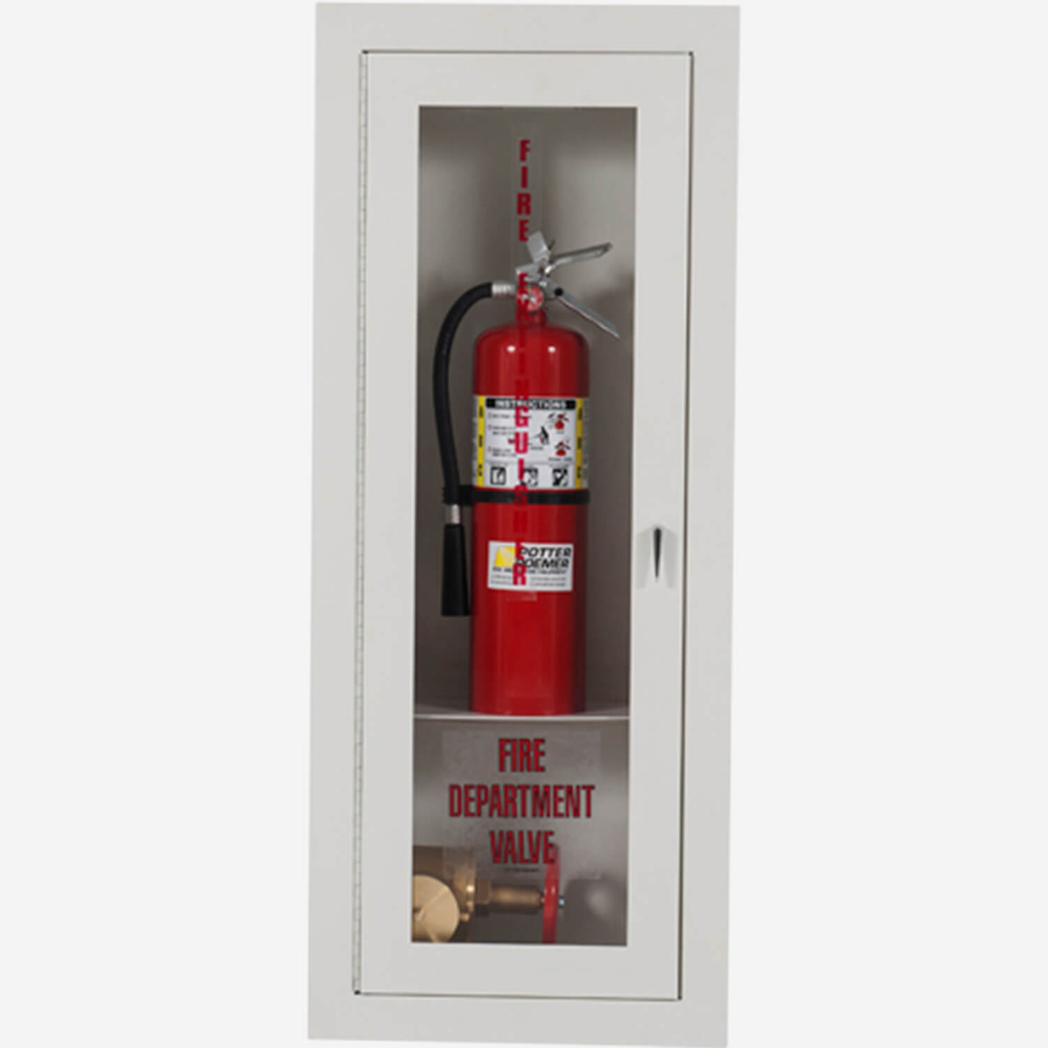 Fire Rated 2.5 Inch Fire Dept. Valve and Extinguisher Cabinet