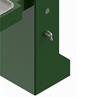 Option: Foot Spray, Outdoor Pedestal Drinking Fountain/Hand Wash/Shower