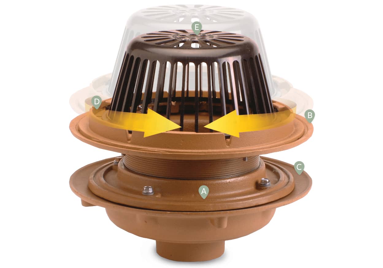 Smith fig. 1015 adjustable roof drain