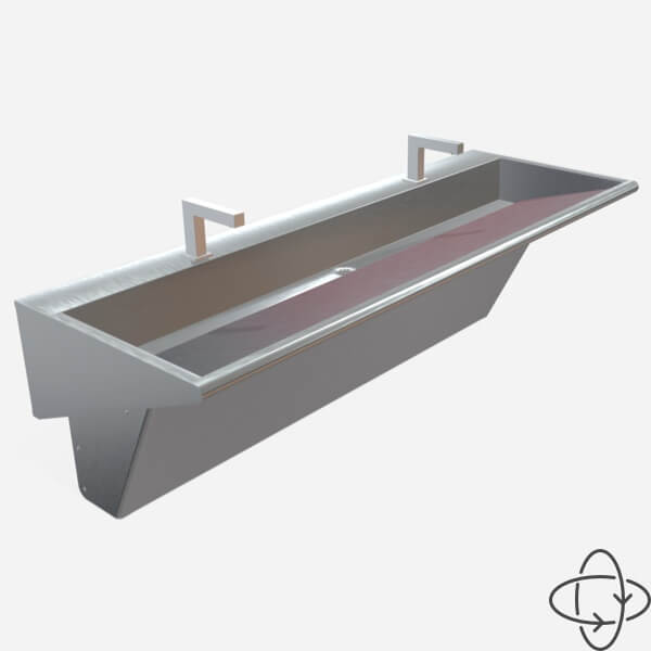 WEDGE™ Stainless Steel Bathroom Trough Sink