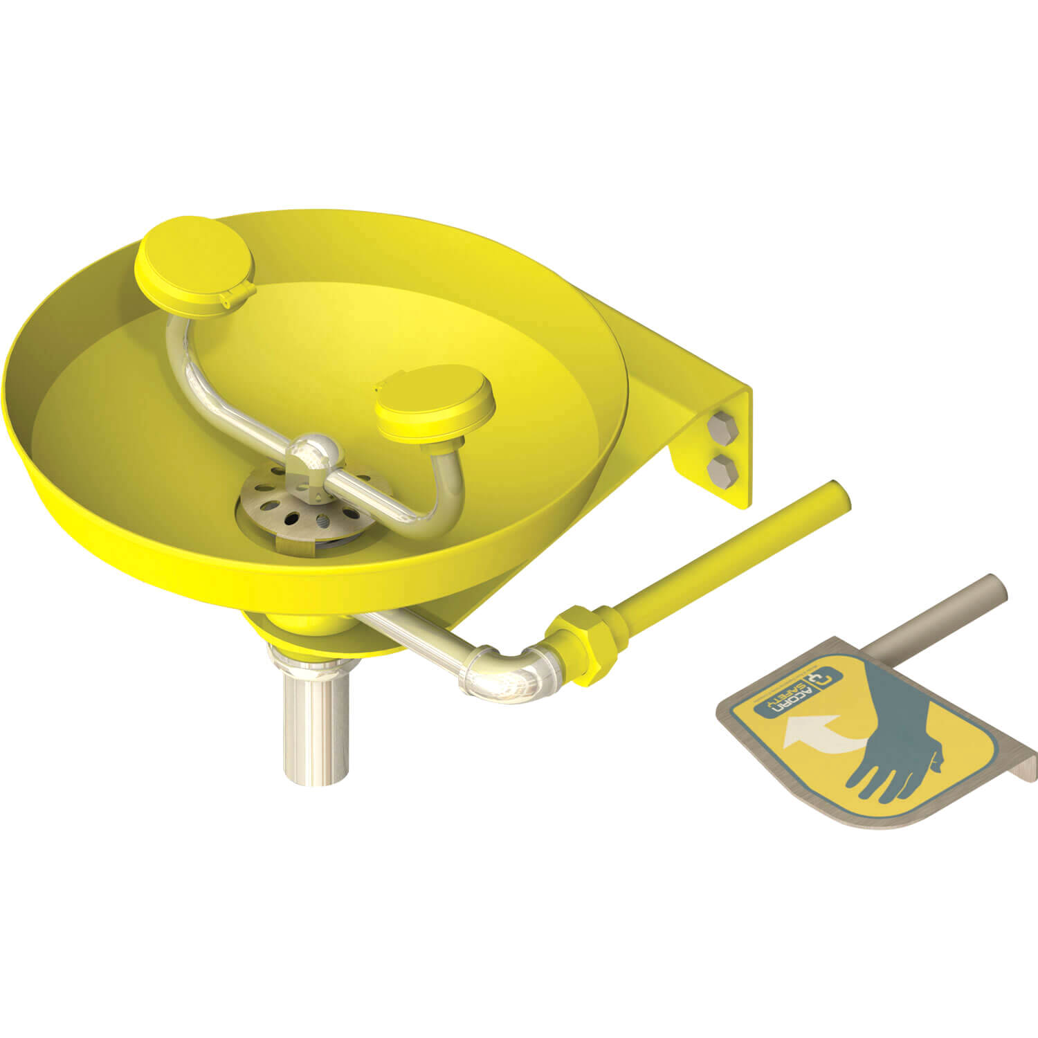 Freeze-Resistant Wall Mounted Eye-Face Wash Station - Plastic Bowl