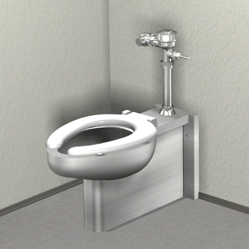 Floor Mount, Wall Outlet Toilet