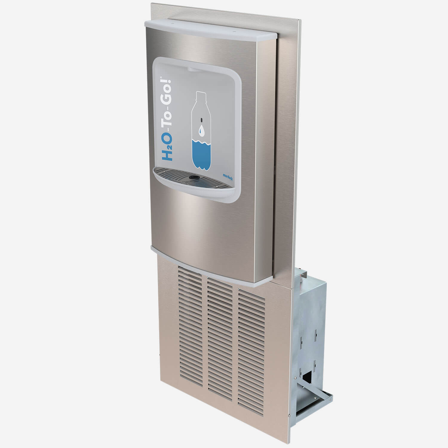 Wall-Mounted, H2O-to-Go!® Touchless Water Bottle Filling Station - In-Wall Refrigeration (8GPH), ADA, Standalone, Stainless Steel