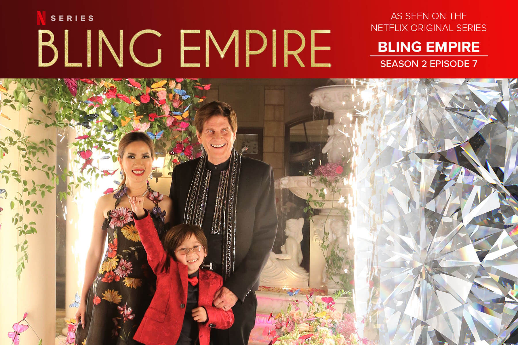 As seen on the original Netflix series, Bling Empire!