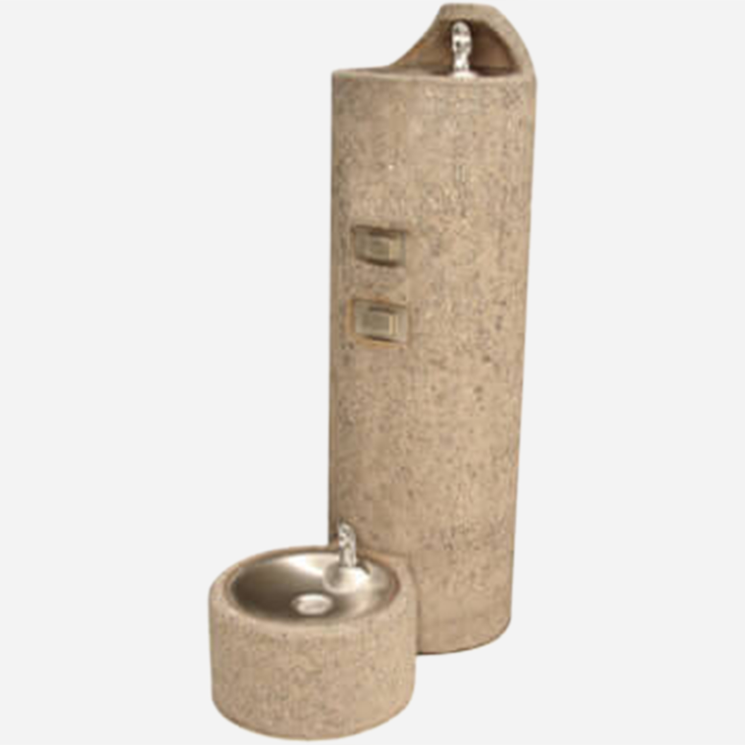 Model GUF99-PF Round Concrete Pedestal Drinking Fountain, Pet Fountain