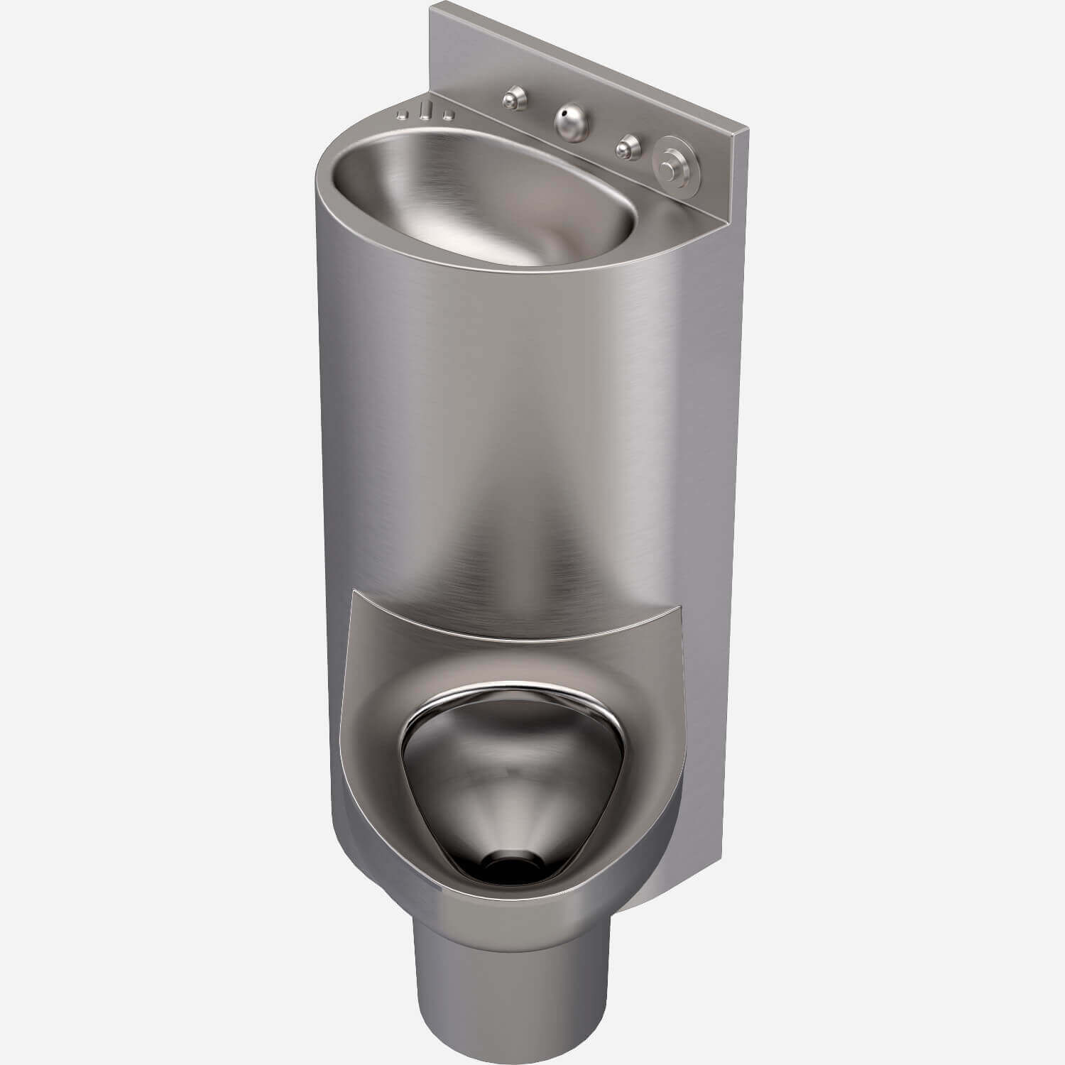 Secur-Care® Ligature-Resistant, Rear Mount 18 Inch Comby with Toilet and Oval Lavatory Bowl