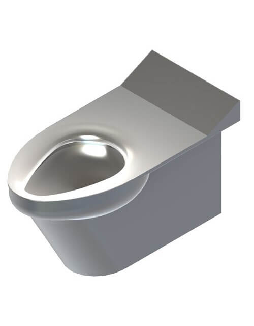 Wall Waste Siphon Jet Anti Ligature Toilet for Rear Mount (Chase) Application