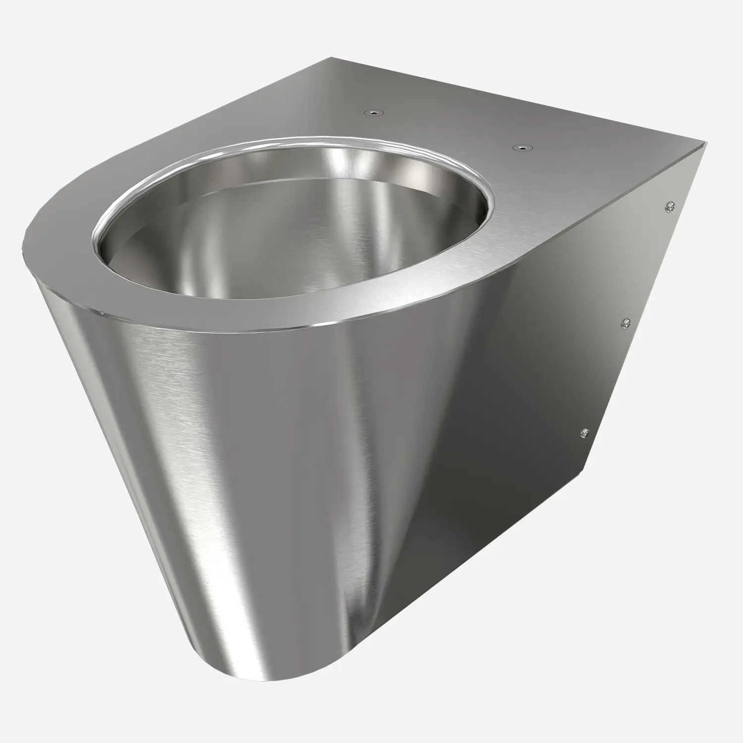 miniLOO® Wall-Mounted, Stainless Steel Toilet