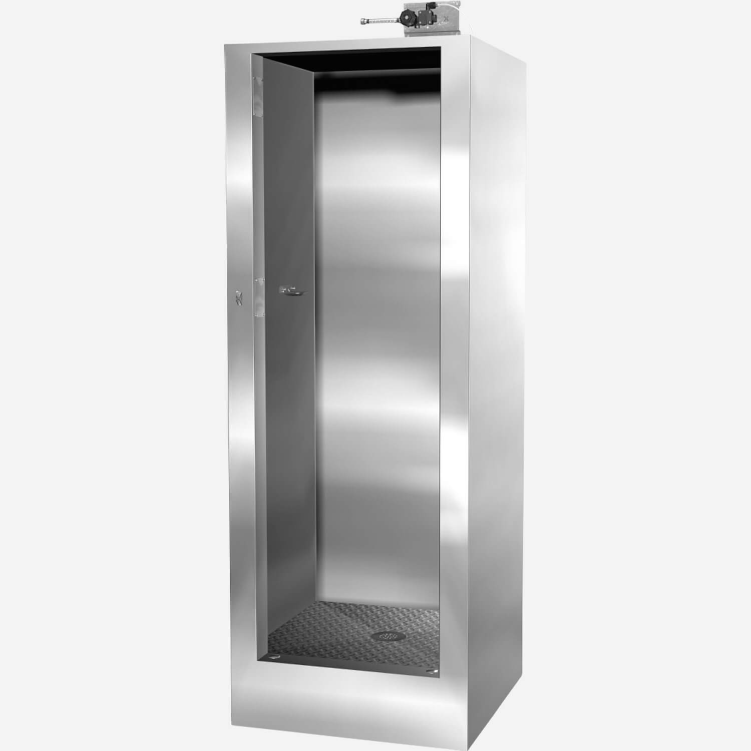 Front-Access 30" x 30" x 88" Height Stainless Steel Security Cabinet Shower