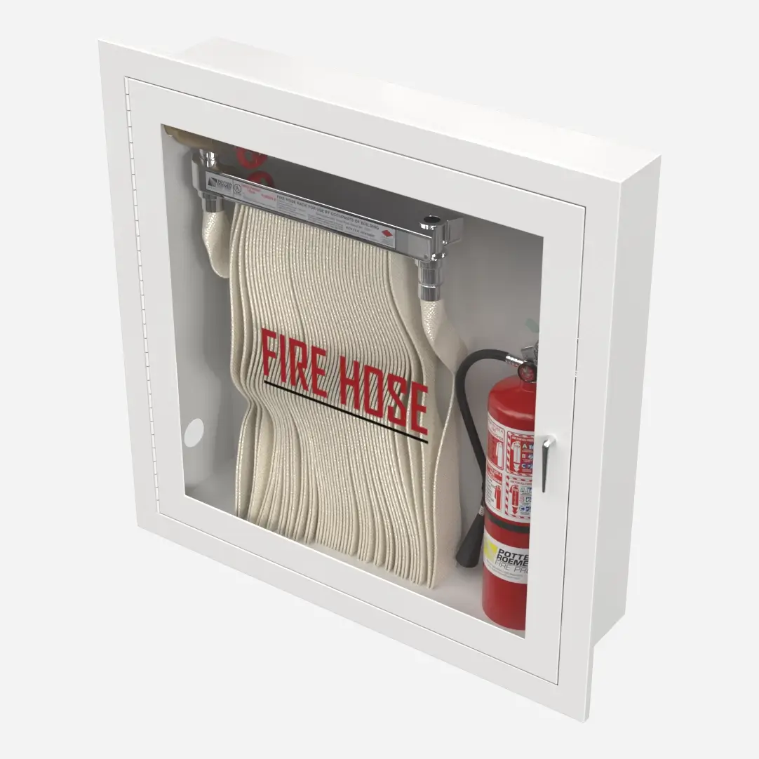 Fire Rated 1.5" Fire Hose Rack and Extinguisher Cabinet