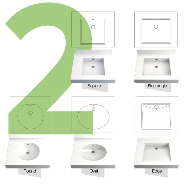 choose shape for integral sink in Vari-Slab